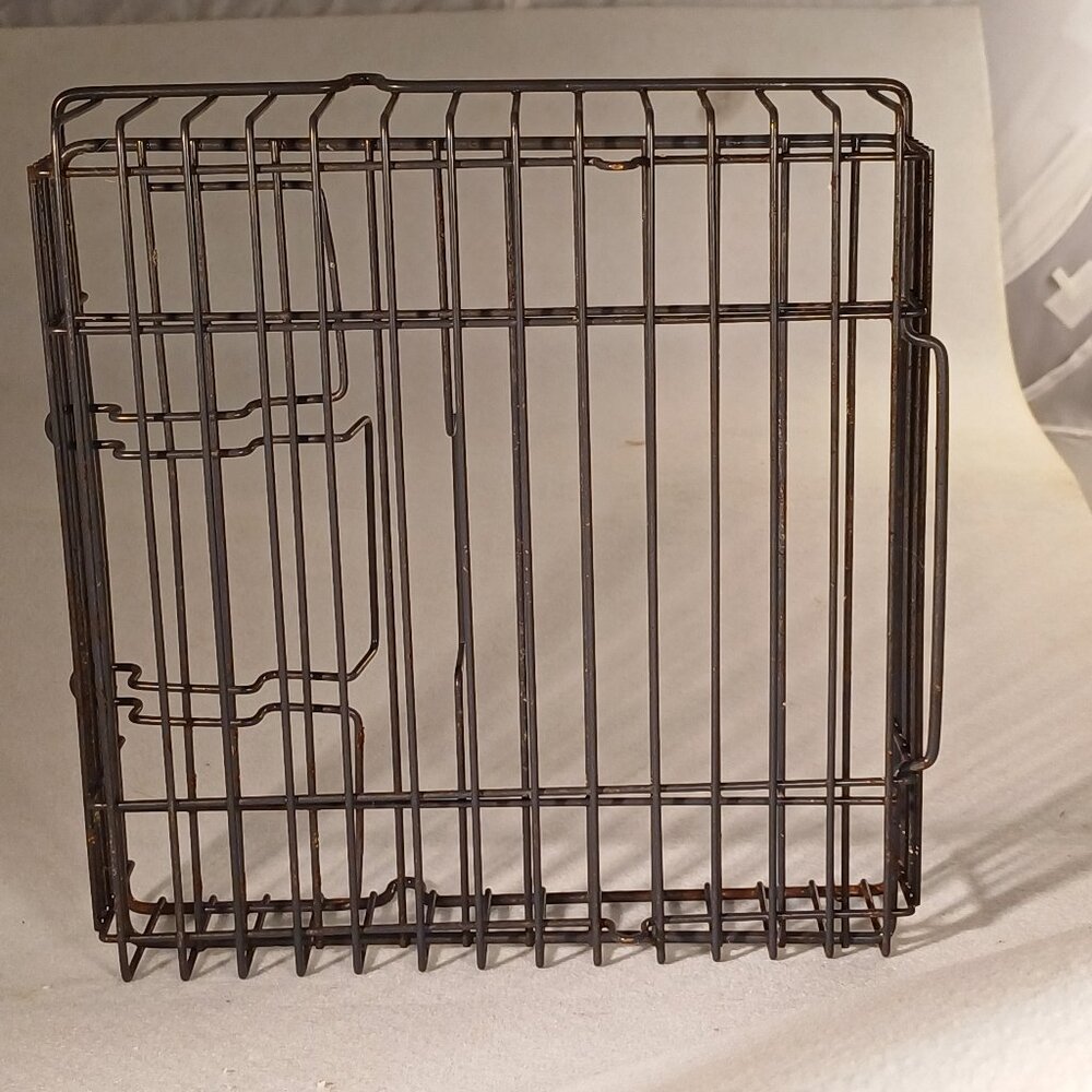 BBQ Grill Fish & Vegetable Grilling Basket Rack Veggies Non-Stick Metal